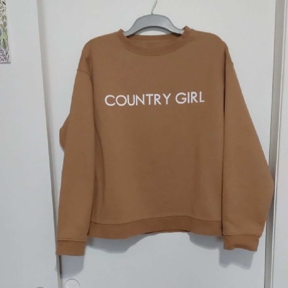 Burnette The Label Country Girl Tan Sweatshirt XL/2XL - Picture 1 of 6